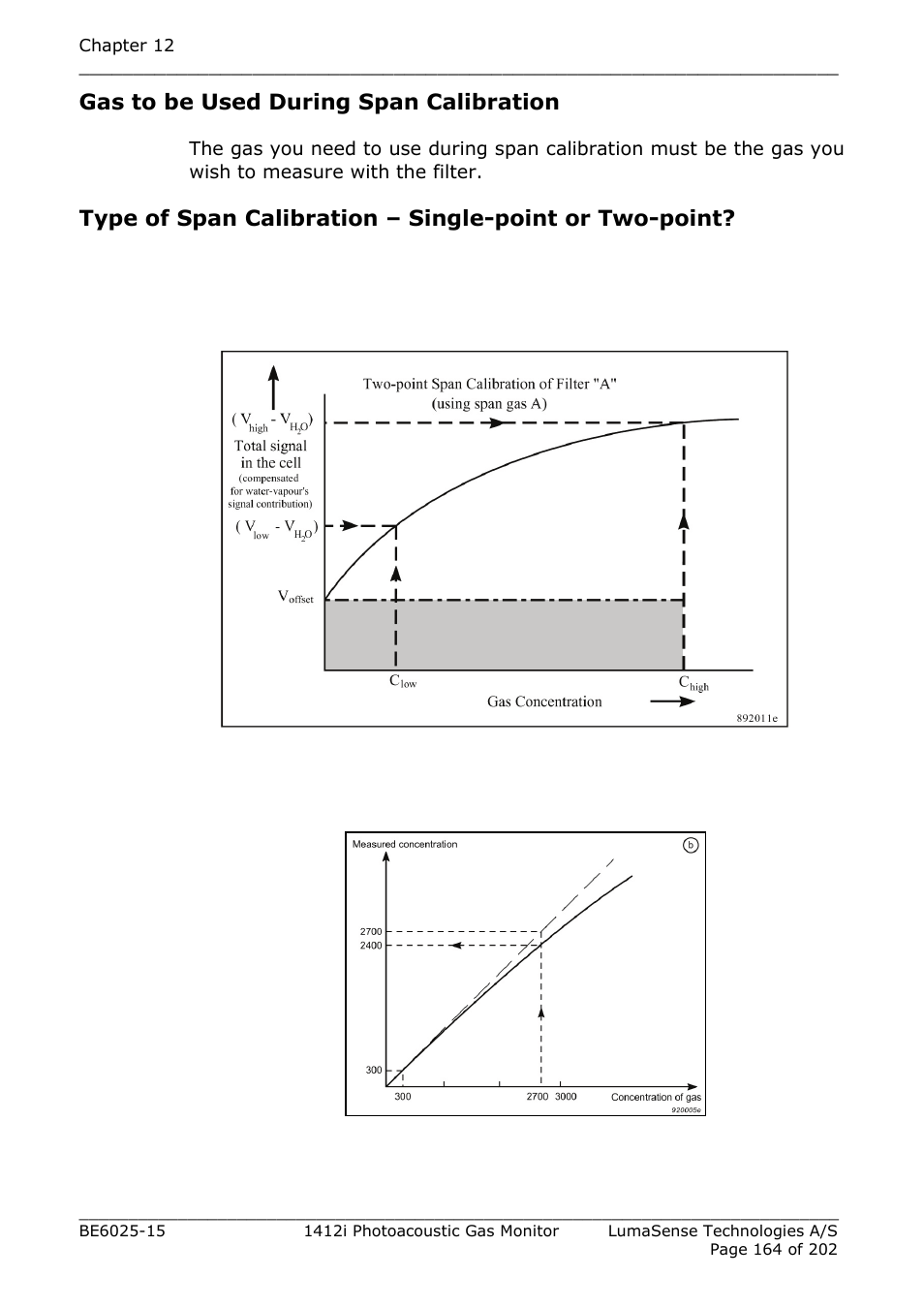 Gas to be used during span calibration | LumaSense Technologies INNOVA 1412i User Manual | Page 164 / 202