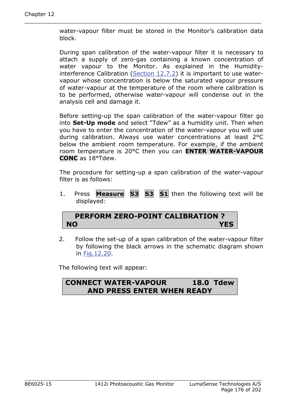 LumaSense Technologies INNOVA 1412i User Manual | Page 176 / 202