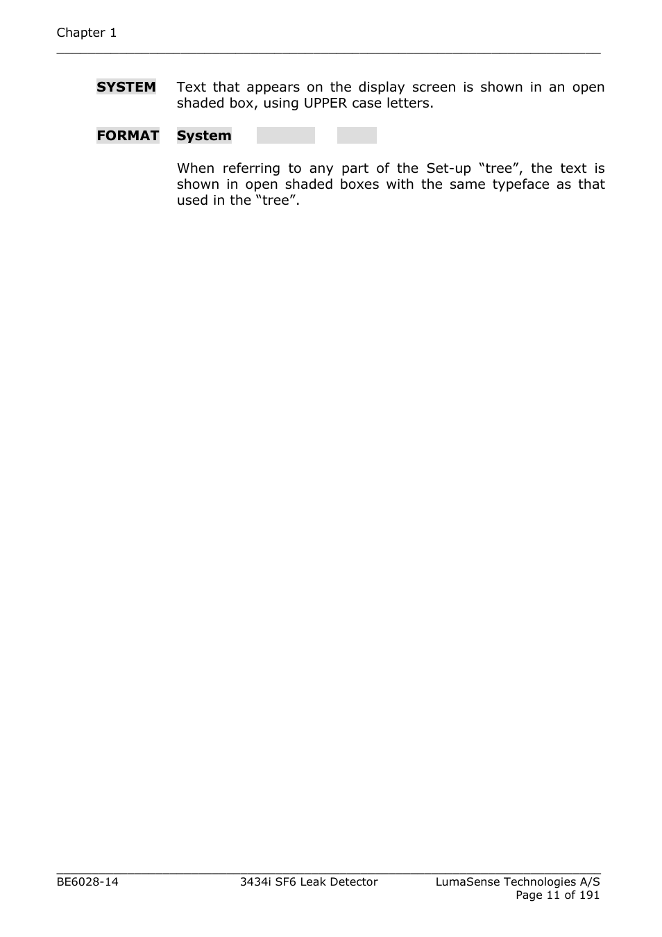LumaSense Technologies 3434i SF6 Leak Detector User Manual | Page 11 / 191