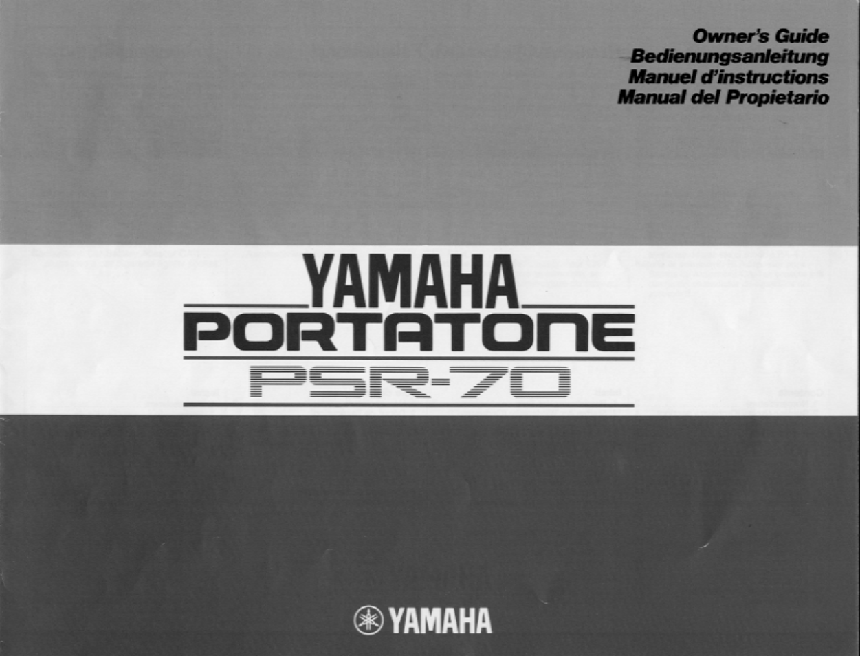 Yamaha PSR-70 User Manual | 36 pages