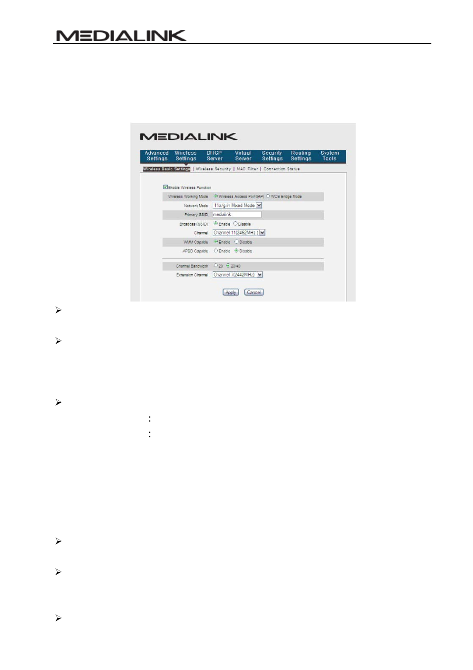 Chapter 5 wireless settings, 1 wireless basic settings, Ireless | Asic, Ettings | Mediabridge MWN-WAPR150Nv2 User Guide User Manual | Page 30 / 62