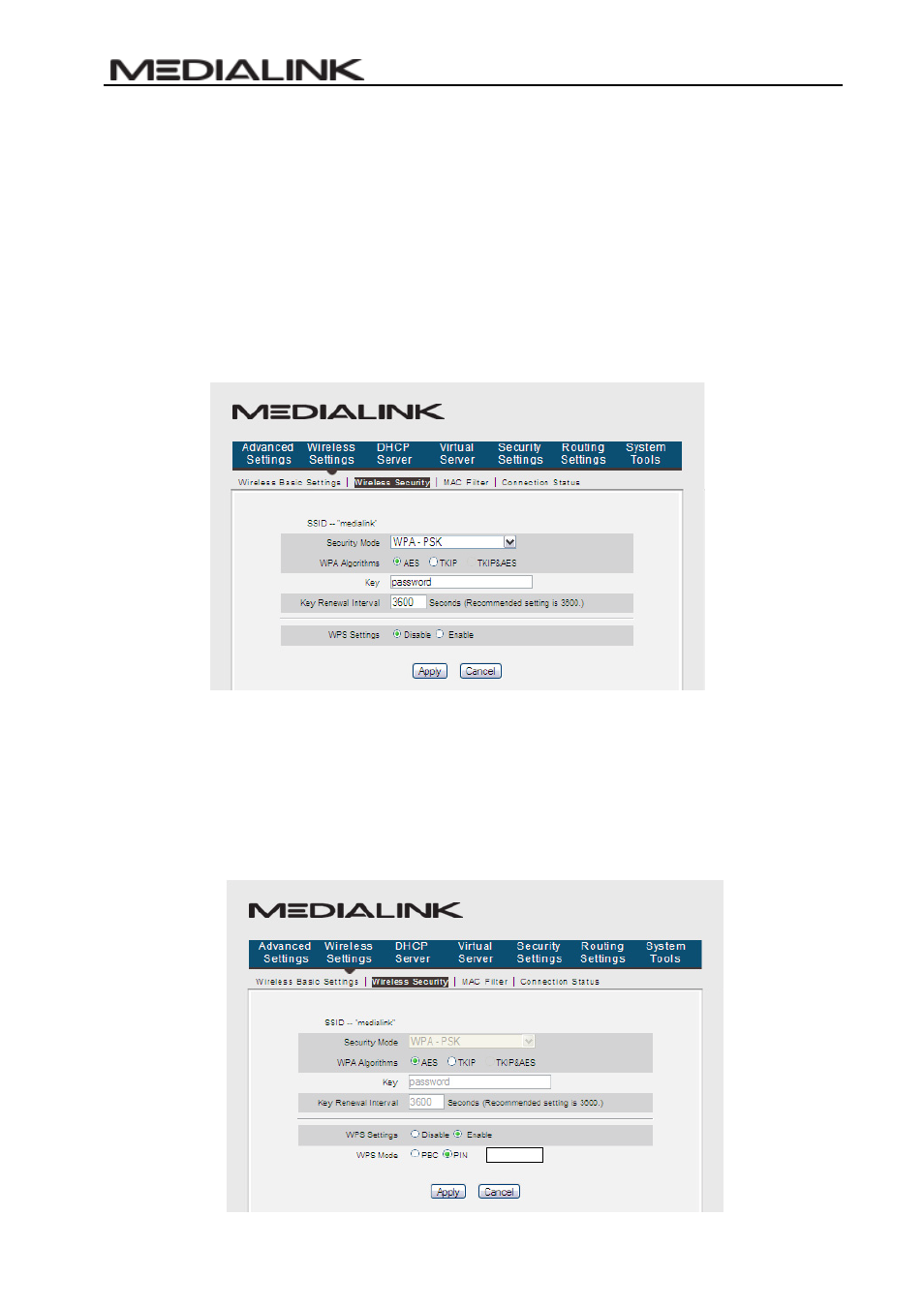 2 wireless security settings, 1 wps settings (not recommended), Ireless | Ecurity, Ettings, Ecommended | Mediabridge MWN-WAPR150Nv2 User Guide User Manual | Page 34 / 62
