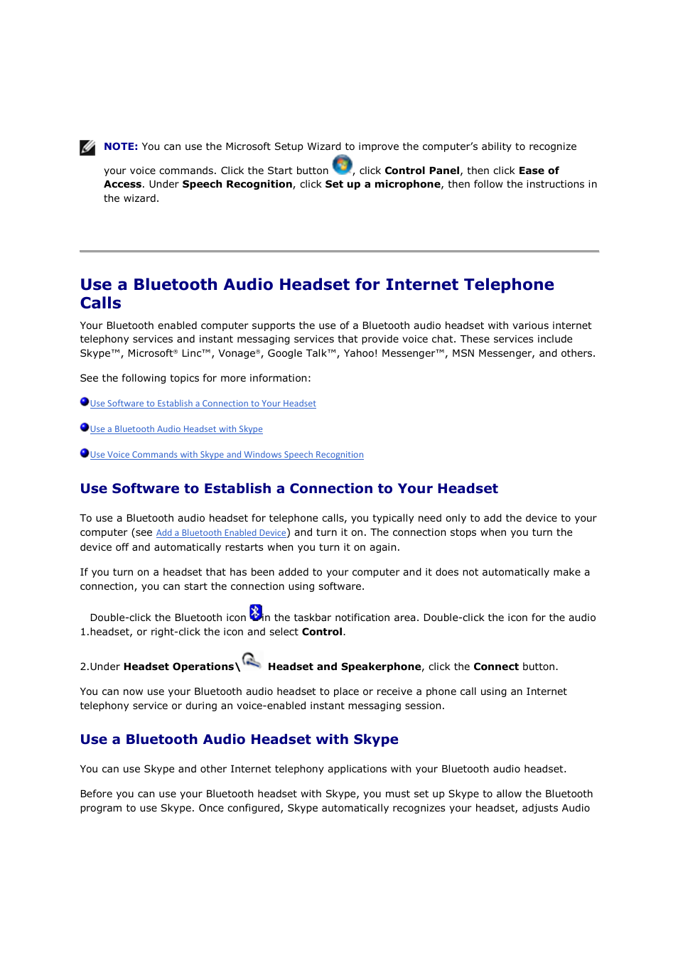 Use a bluetooth audio headset with skype | Mediabridge MUA-BA3 Windows Vista / 7 User Manual | Page 18 / 61