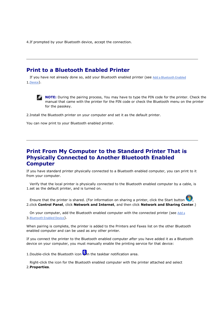 Print to a bluetooth enabled printer | Mediabridge MUA-BA3 Windows Vista / 7 User Manual | Page 26 / 61