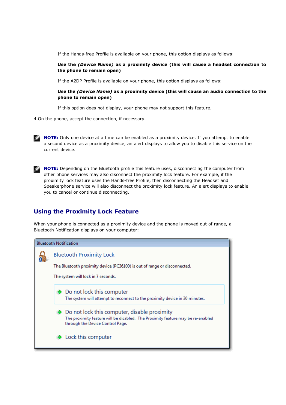 Using the proximity lock feature | Mediabridge MUA-BA3 Windows Vista / 7 User Manual | Page 34 / 61