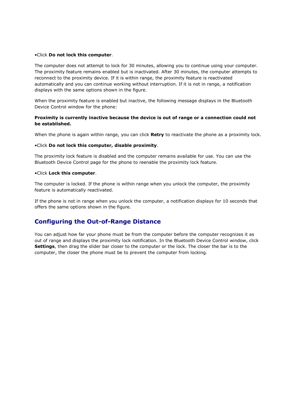 Configuring the out-of-range distance | Mediabridge MUA-BA3 Windows Vista / 7 User Manual | Page 38 / 61