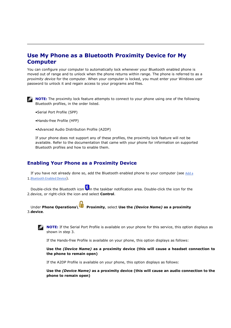 Enabling your phone as a proximity device | Mediabridge MUA-BA3 Windows Vista / 7 User Manual | Page 39 / 61