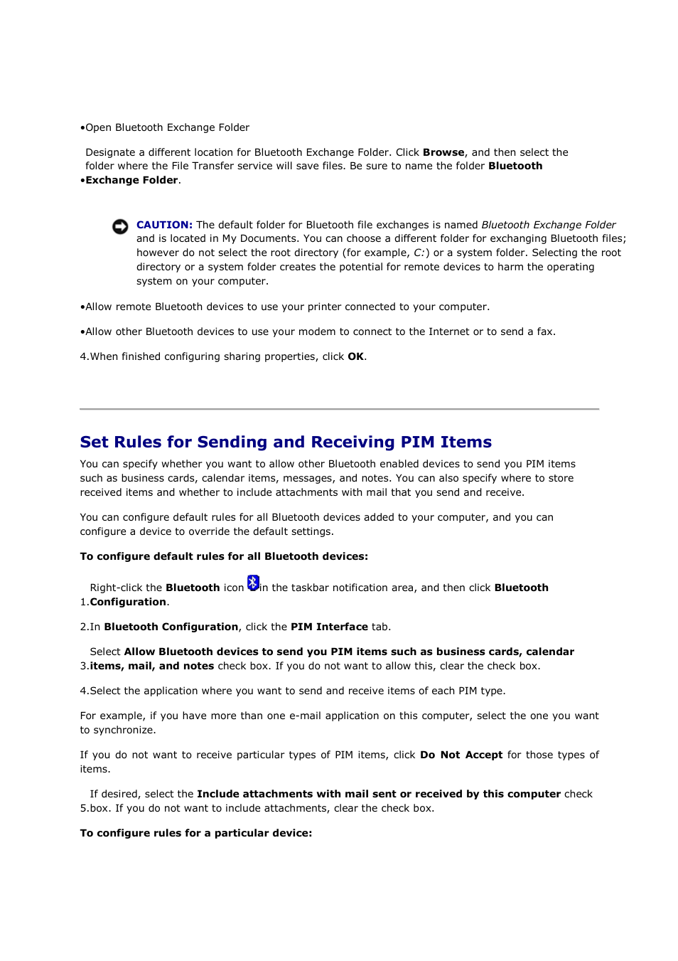 Set rules for sending and receiving pim items | Mediabridge MUA-BA3 Windows Vista / 7 User Manual | Page 60 / 61