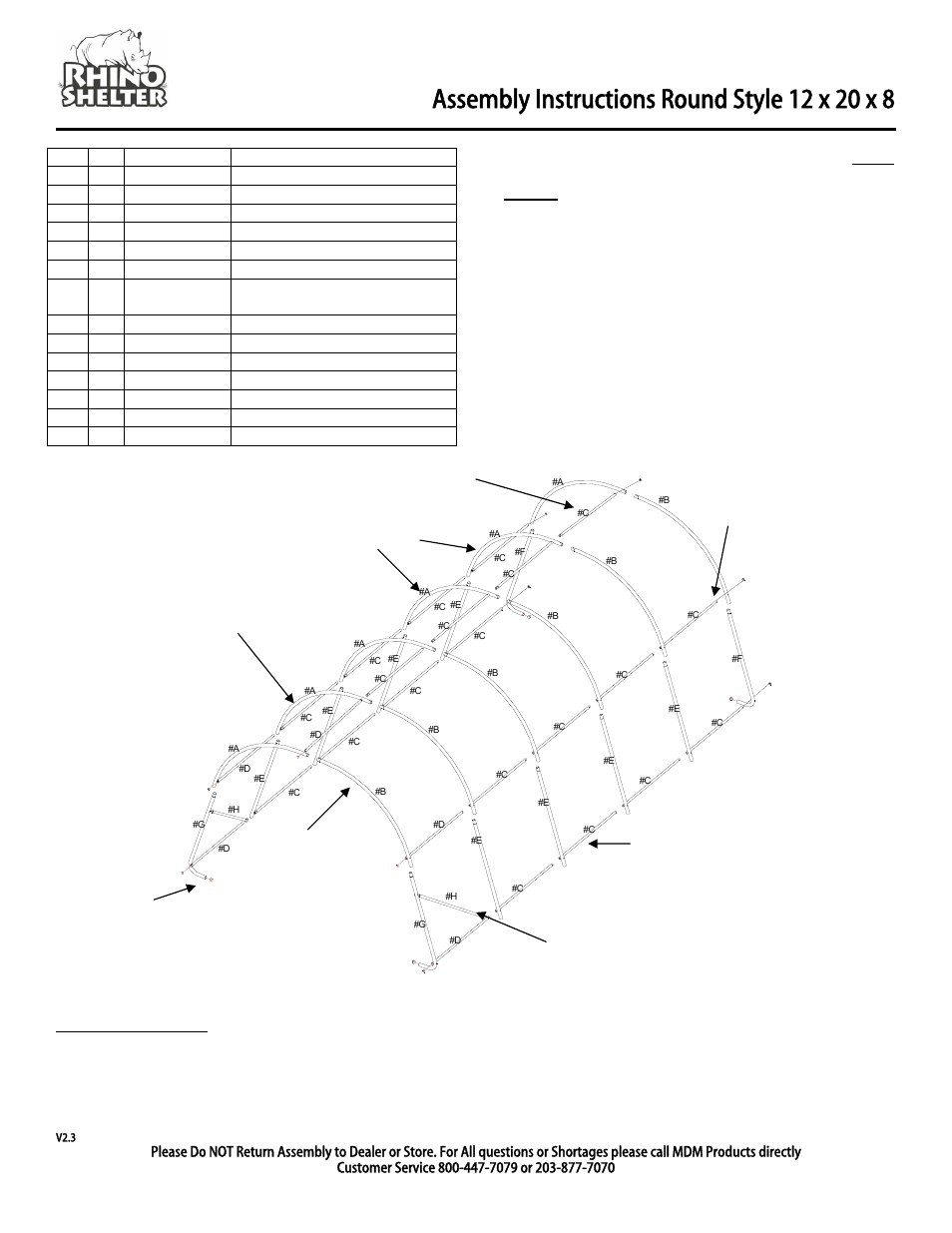 Site preperation | Rhino Shelter ROUND-12W X 20L X 8H User Manual | Page 2 / 9