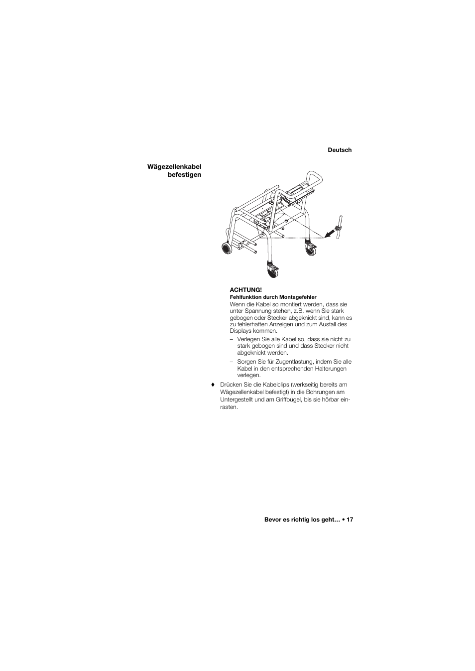 Wägezellenkabel befestigen | Seca 959 User Manual | Page 17 / 317