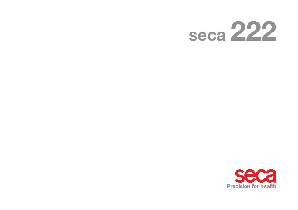 Seca 222 User Manual | 32 pages