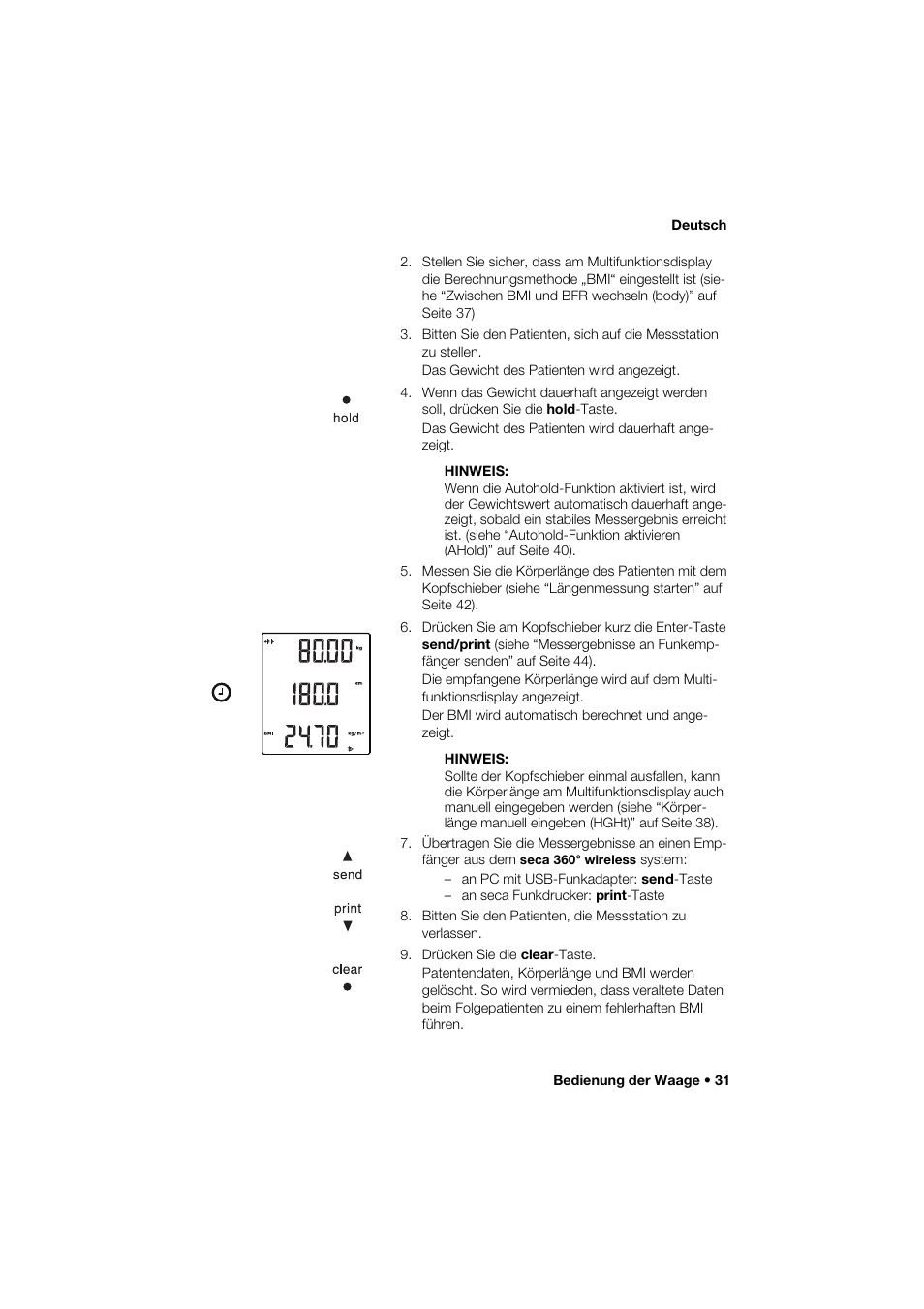 Seca 285 User Manual | Page 31 / 451