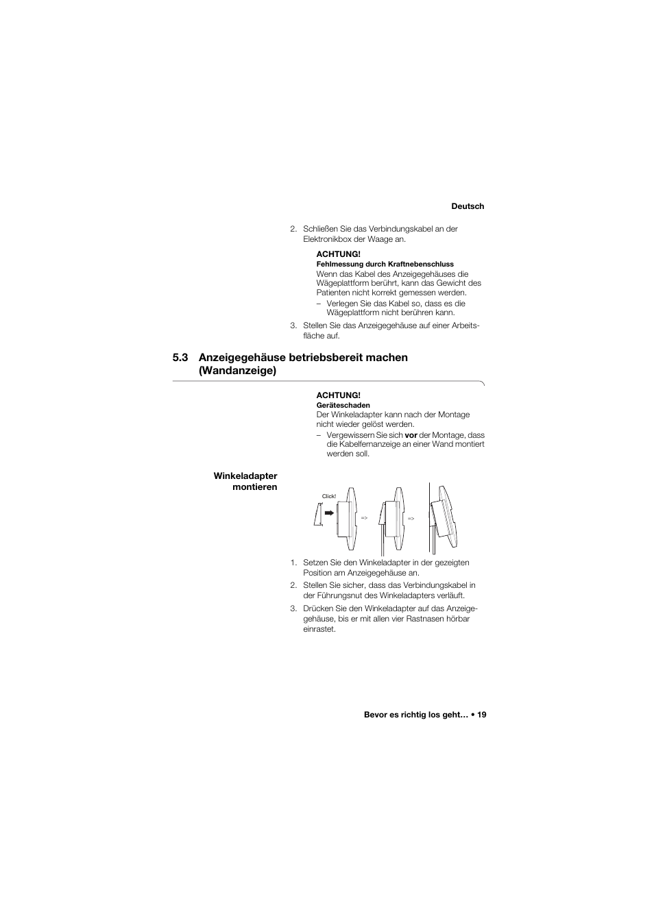 Winkeladapter montieren | Seca 675 User Manual | Page 19 / 292