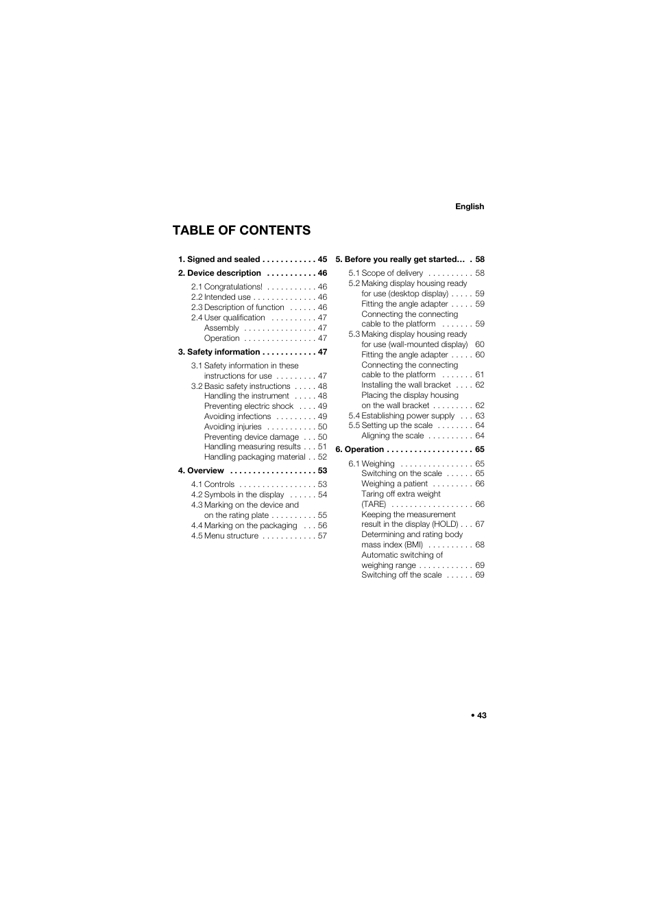 Seca 675 User Manual | Page 43 / 292