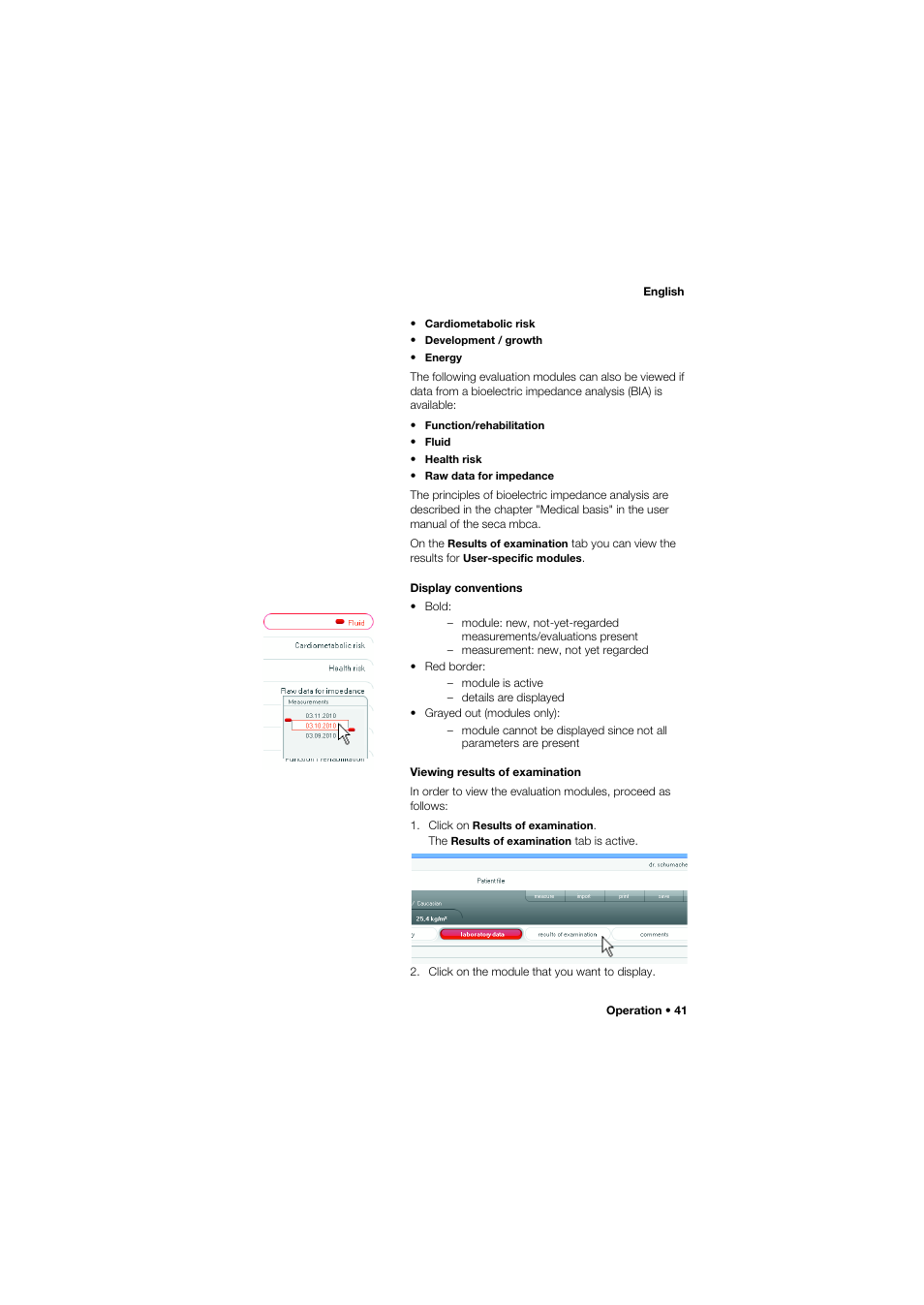 Seca Analitics 115 User Manual | Page 41 / 77