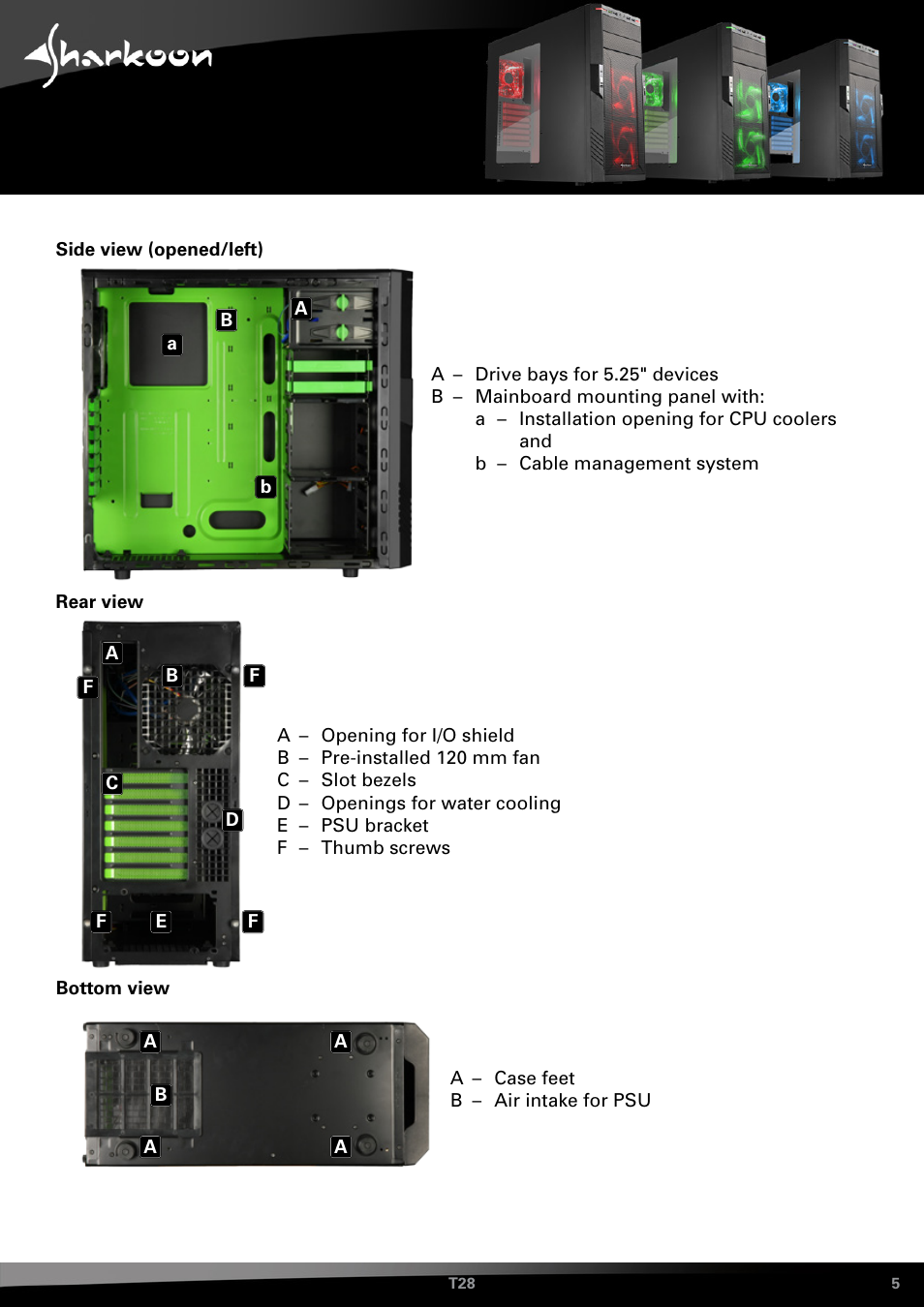 SHARKOON T28 User Manual | Page 5 / 18