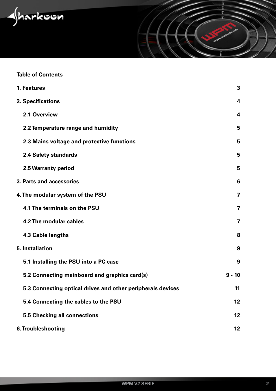 SHARKOON WPM V2 User Manual | Page 2 / 13