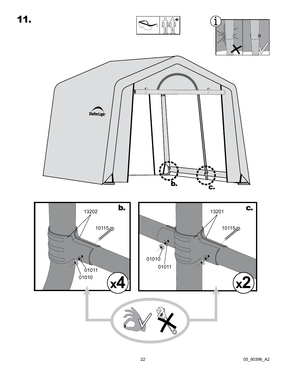 ShelterLogic 90396 Firewood Seasoning Shed 10 x 10 x 8 User Manual | Page 22 / 27
