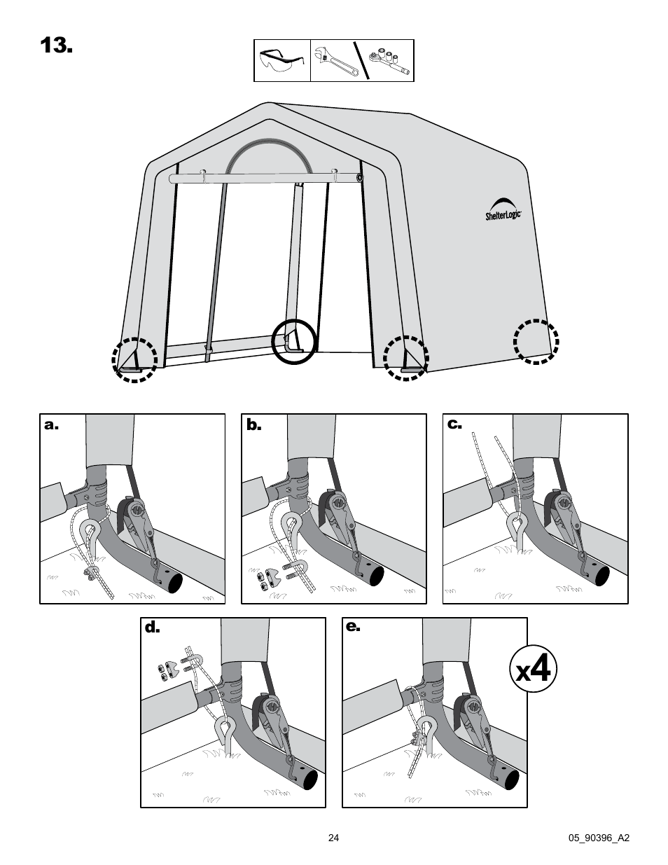 ShelterLogic 90396 Firewood Seasoning Shed 10 x 10 x 8 User Manual | Page 24 / 27