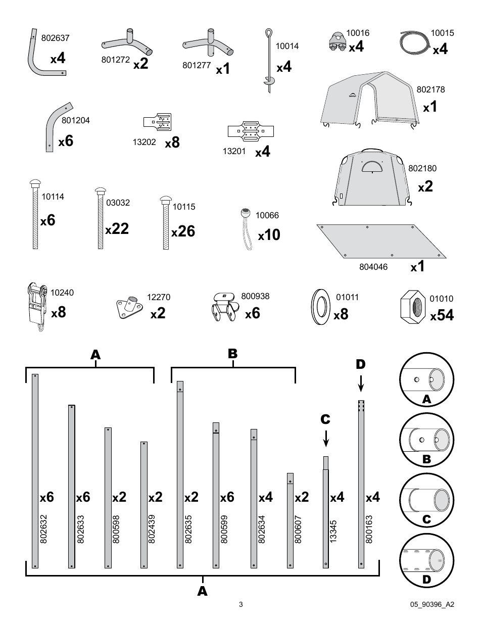 ShelterLogic 90396 Firewood Seasoning Shed 10 x 10 x 8 User Manual | Page 3 / 27