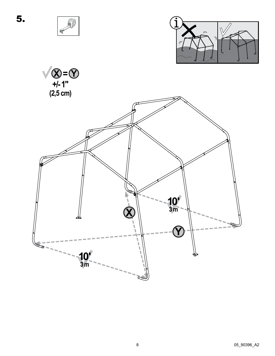 Yx 10 | ShelterLogic 90396 Firewood Seasoning Shed 10 x 10 x 8 User Manual | Page 8 / 27