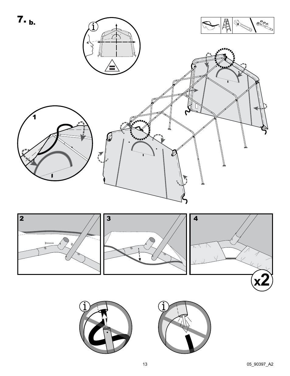 ShelterLogic 90397 Firewood Seasoning Shed 10 x 20 x 8 User Manual | Page 13 / 28
