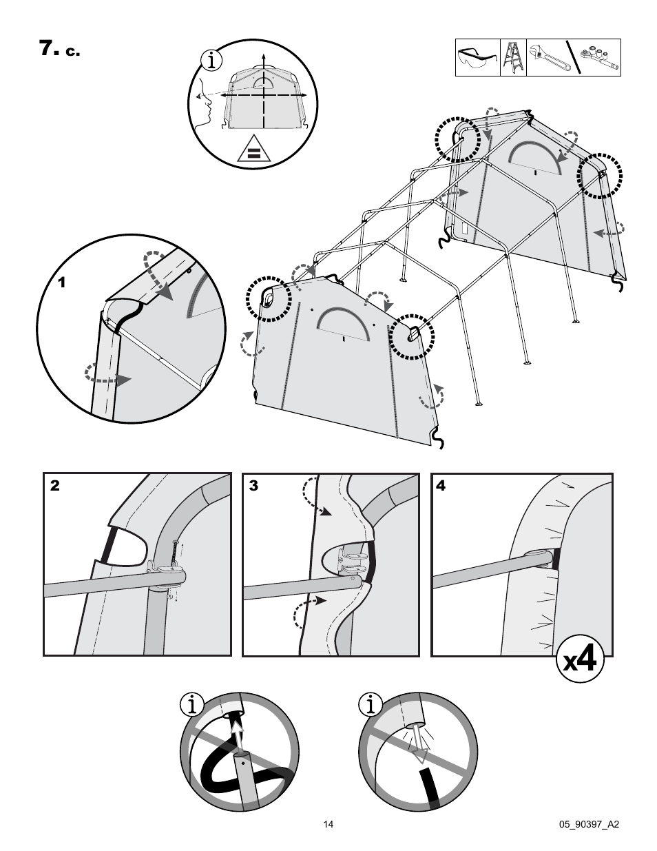 ShelterLogic 90397 Firewood Seasoning Shed 10 x 20 x 8 User Manual | Page 14 / 28