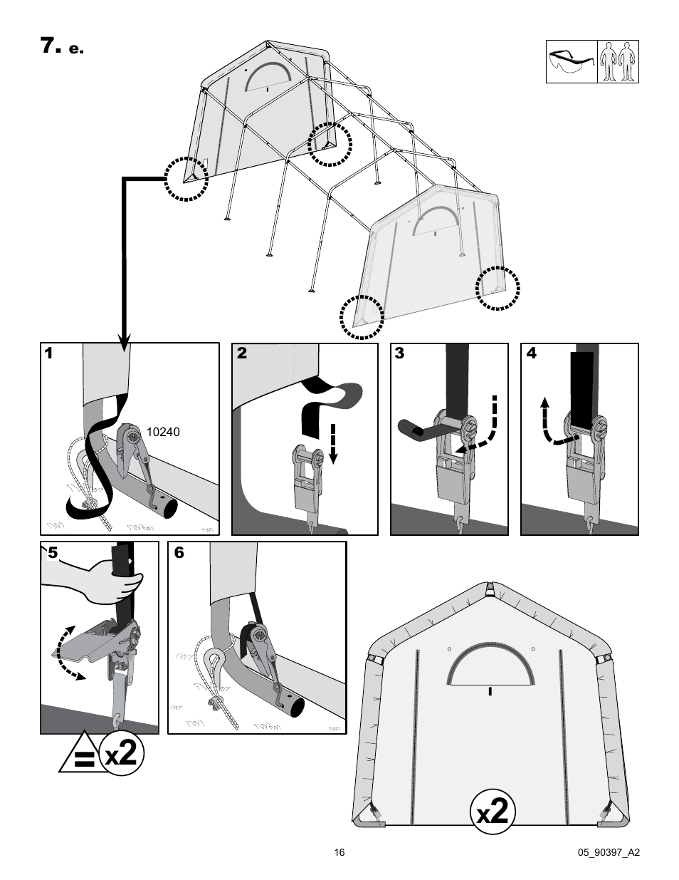 ShelterLogic 90397 Firewood Seasoning Shed 10 x 20 x 8 User Manual | Page 16 / 28