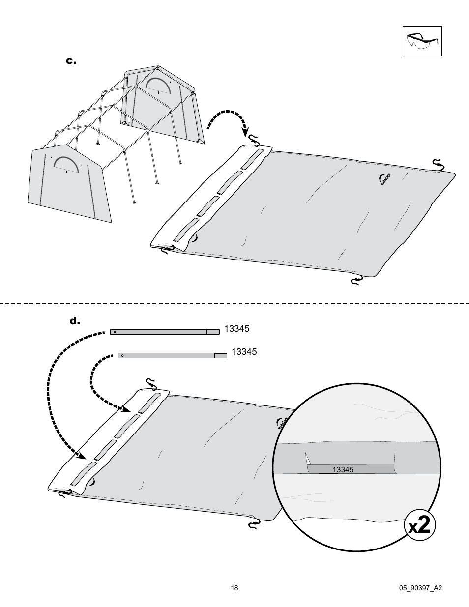 ShelterLogic 90397 Firewood Seasoning Shed 10 x 20 x 8 User Manual | Page 18 / 28