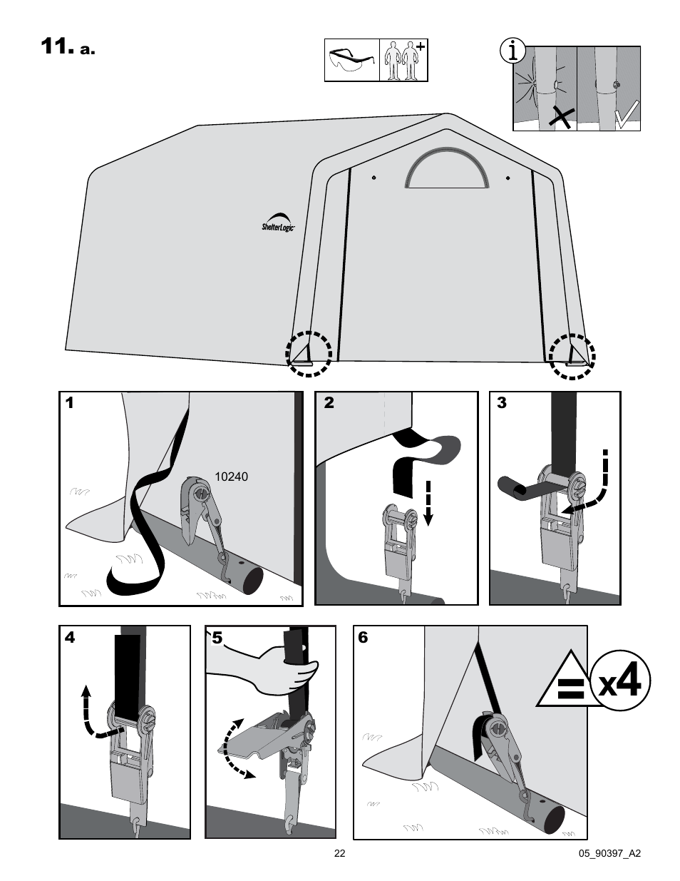 ShelterLogic 90397 Firewood Seasoning Shed 10 x 20 x 8 User Manual | Page 22 / 28