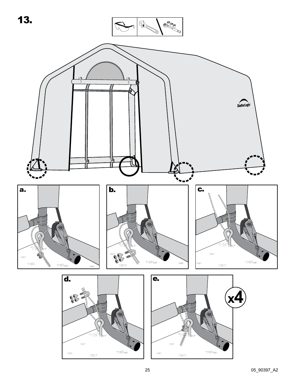 ShelterLogic 90397 Firewood Seasoning Shed 10 x 20 x 8 User Manual | Page 25 / 28