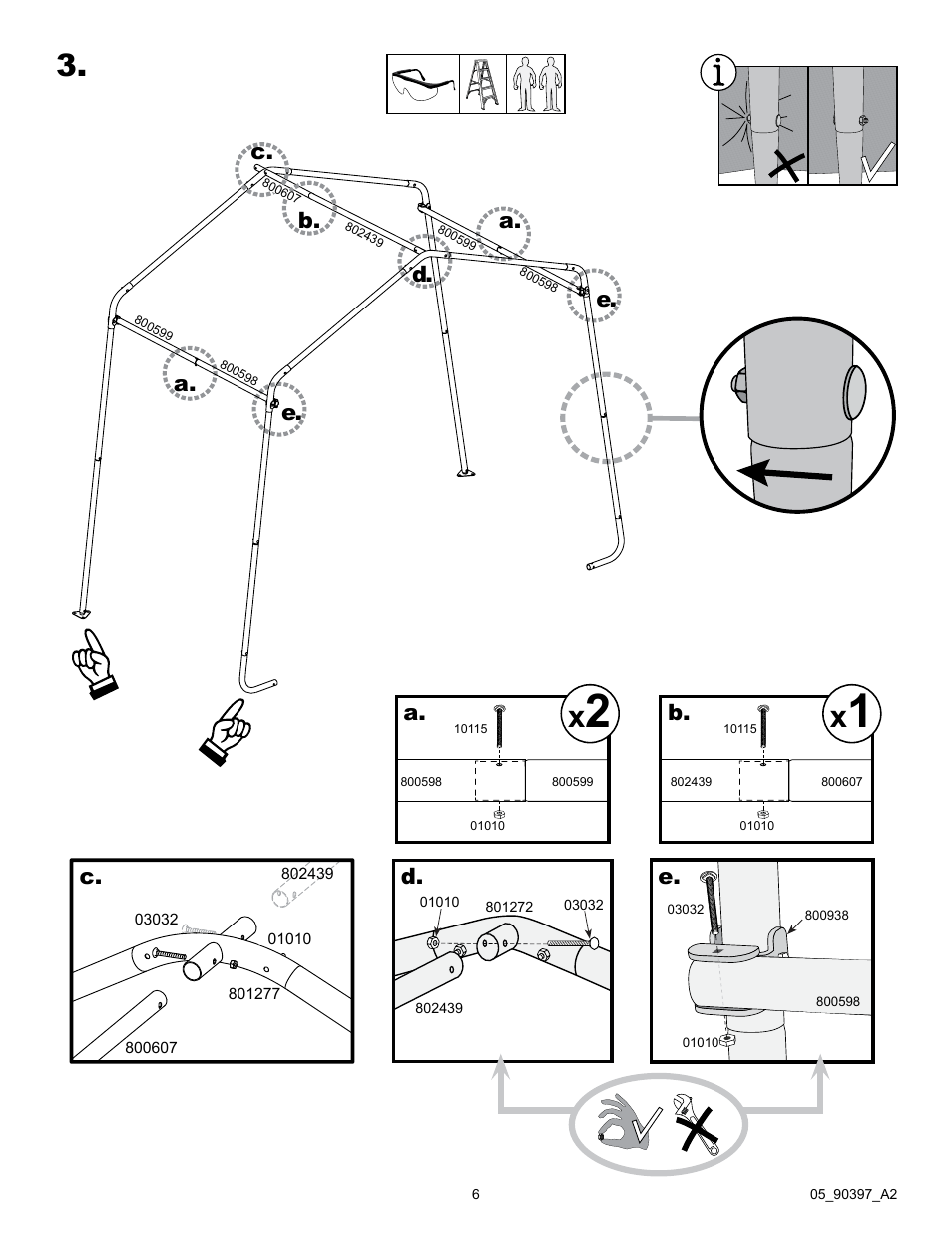 B. d. e. e. e. c. a, D. b. a. a | ShelterLogic 90397 Firewood Seasoning Shed 10 x 20 x 8 User Manual | Page 6 / 28