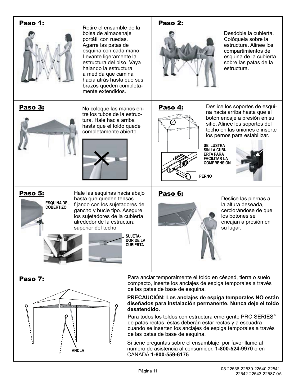 ShelterLogic 22587 12x12 Straight Leg Pop-Up User Manual | Page 11 / 12