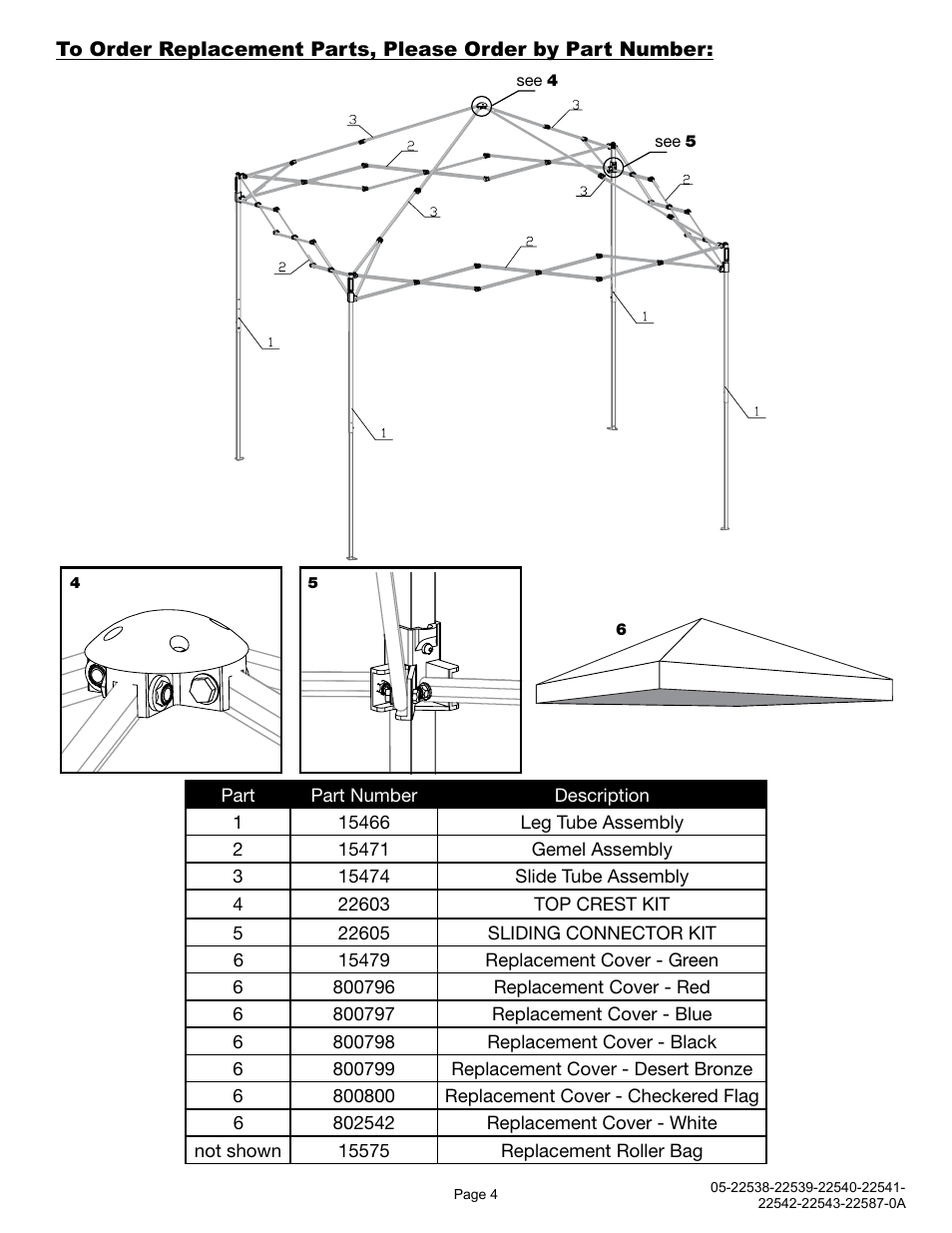 ShelterLogic 22587 12x12 Straight Leg Pop-Up User Manual | Page 4 / 12