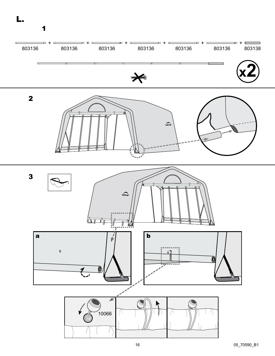 ShelterLogic 70590 GrowIt Heavy Duty Greenhouse 12 x 20 x 8 User Manual | Page 16 / 16