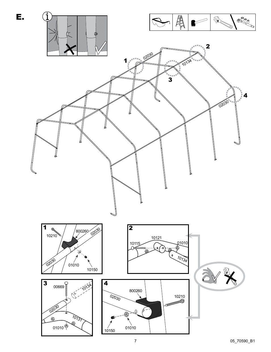 ShelterLogic 70590 GrowIt Heavy Duty Greenhouse 12 x 20 x 8 User Manual | Page 7 / 16