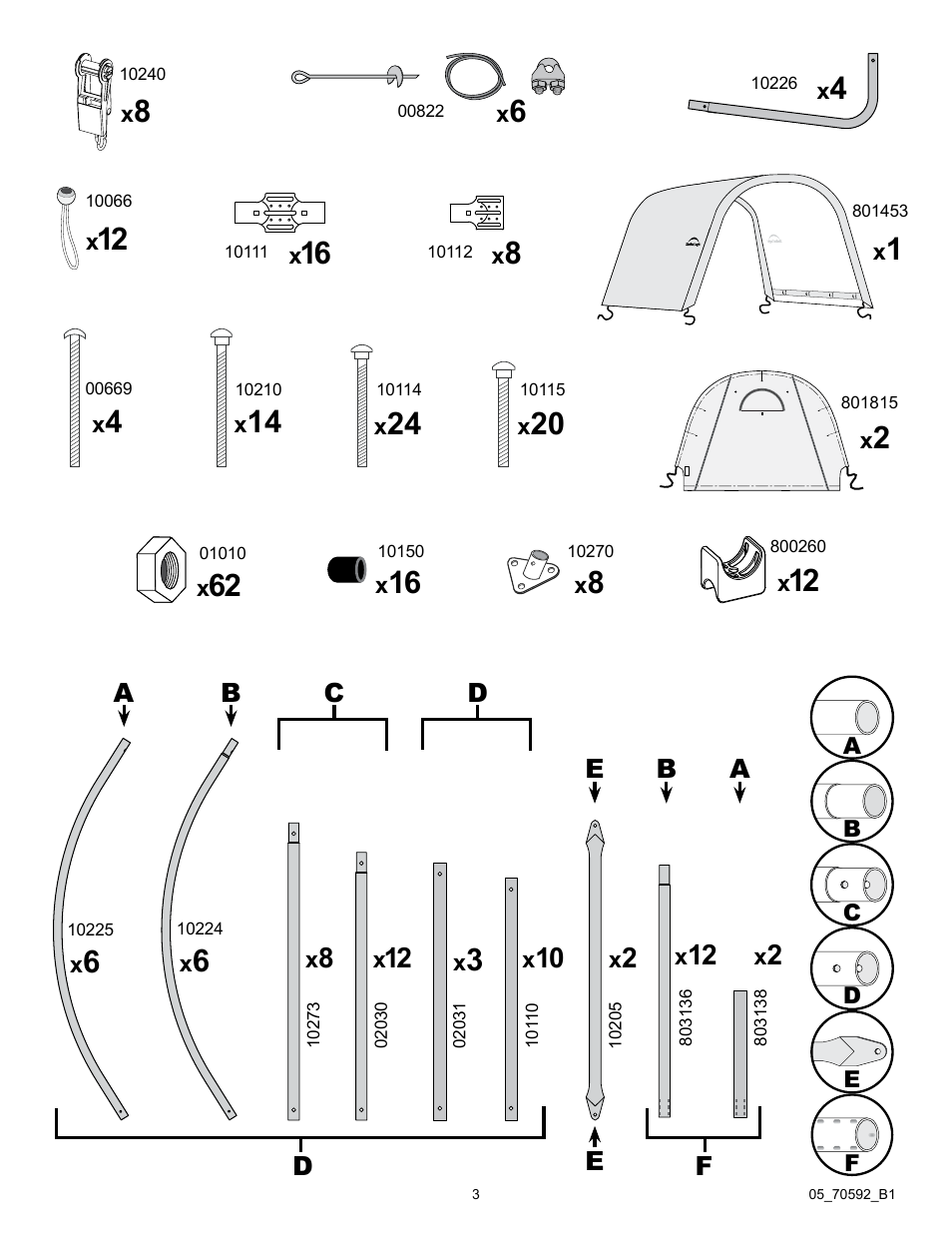 ShelterLogic 70592 GrowIt Heavy Duty Round Greenhouse 12 x 20 x 8 User Manual | Page 3 / 16