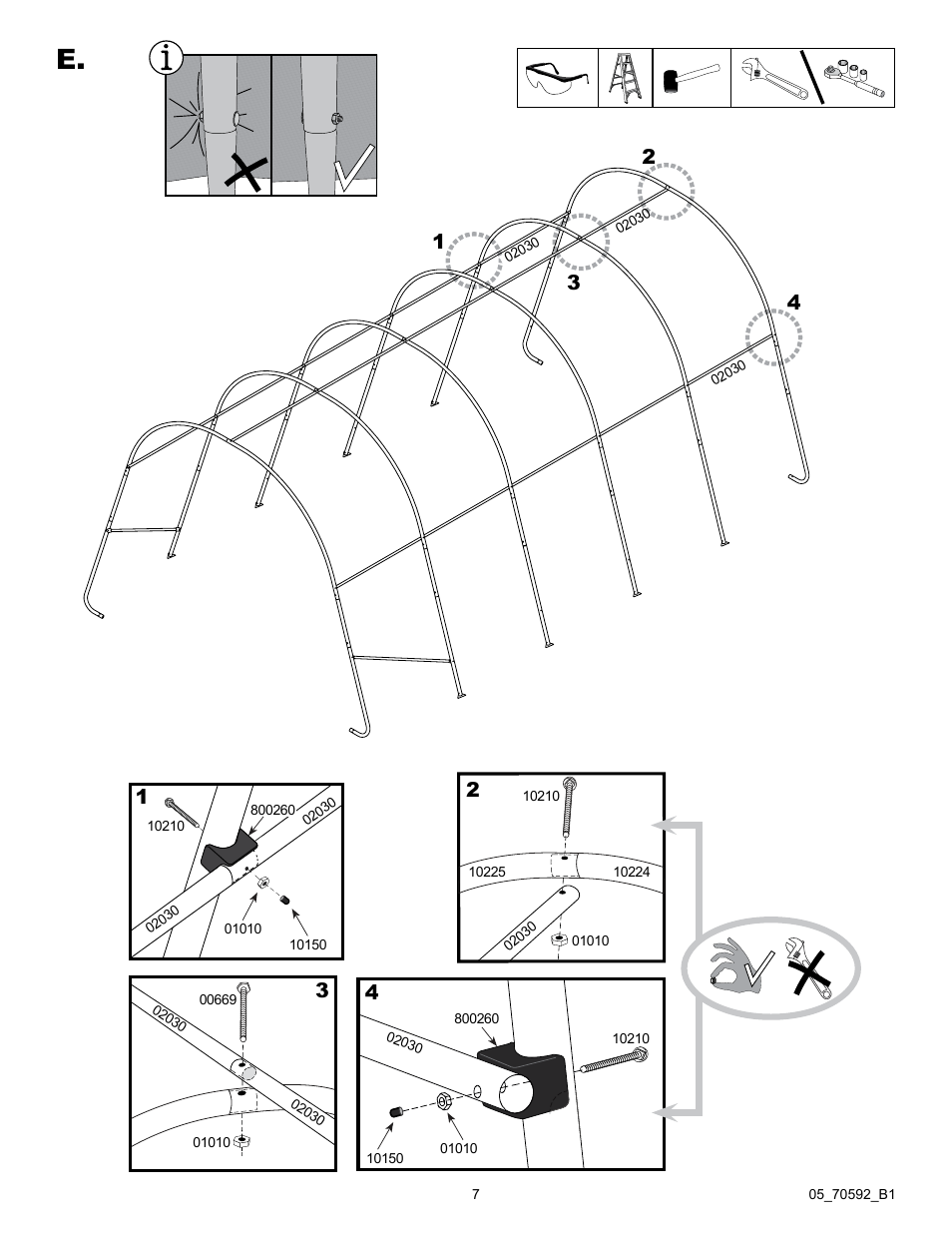 ShelterLogic 70592 GrowIt Heavy Duty Round Greenhouse 12 x 20 x 8 User Manual | Page 7 / 16
