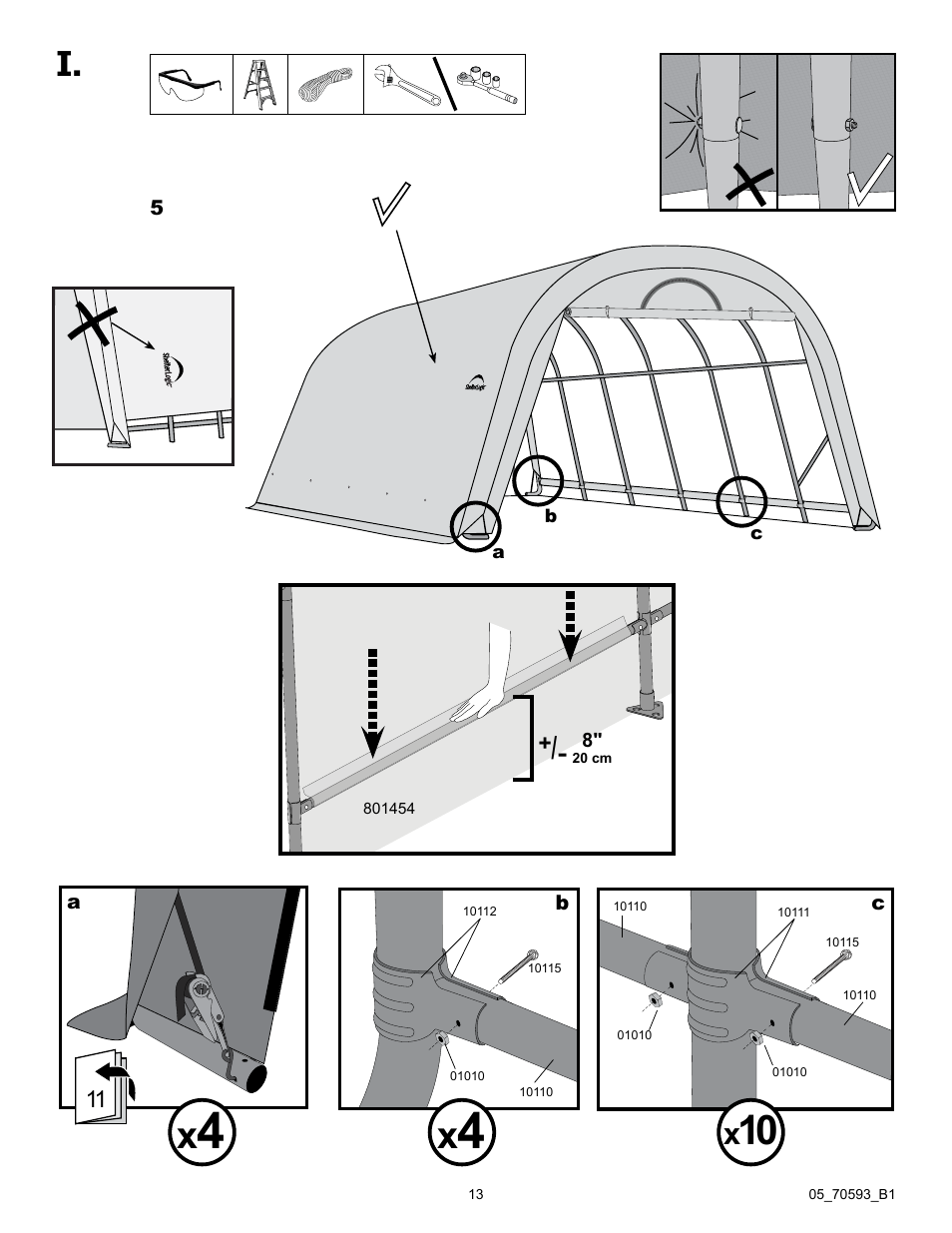 ShelterLogic 70593 GrowIt Heavy Duty Round Greenhouse 12 x 24 x 8 User Manual | Page 13 / 16
