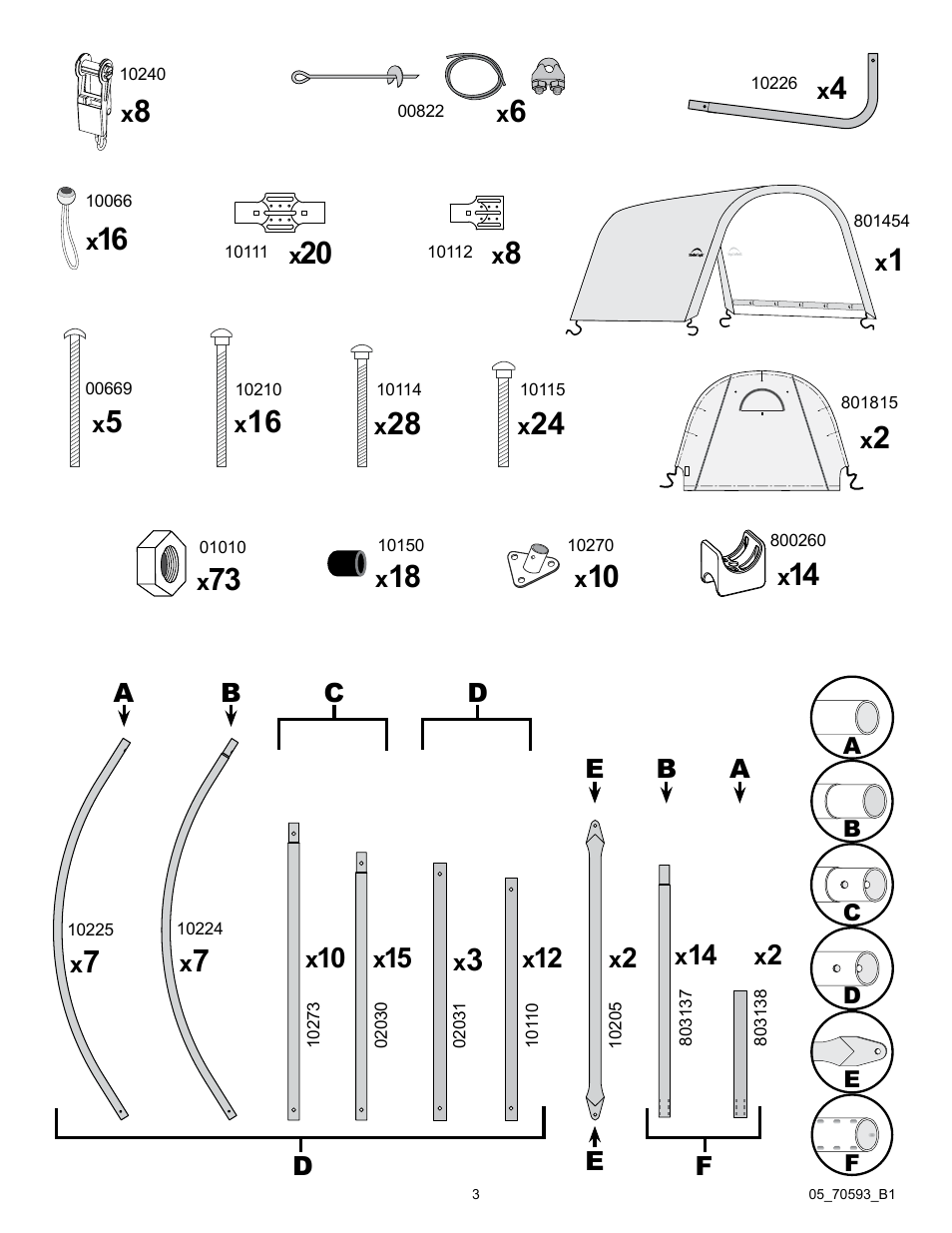 ShelterLogic 70593 GrowIt Heavy Duty Round Greenhouse 12 x 24 x 8 User Manual | Page 3 / 16