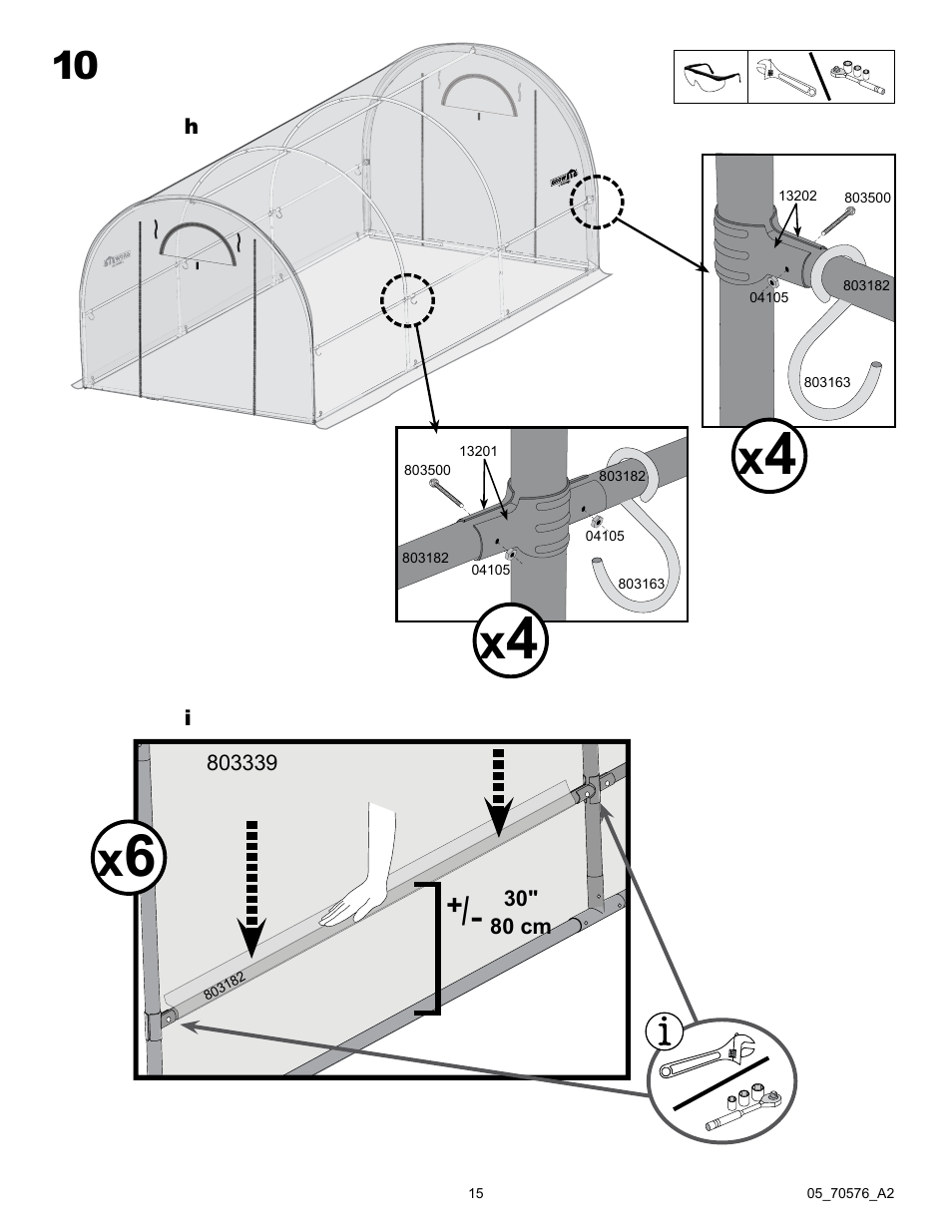 ShelterLogic 70576 Pro RoundTop Greenhouse 10 x 19 x 8 User Manual | Page 15 / 20