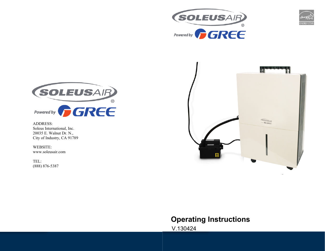 SoleusAir SG-DEH-70E-2 User Manual | 10 pages