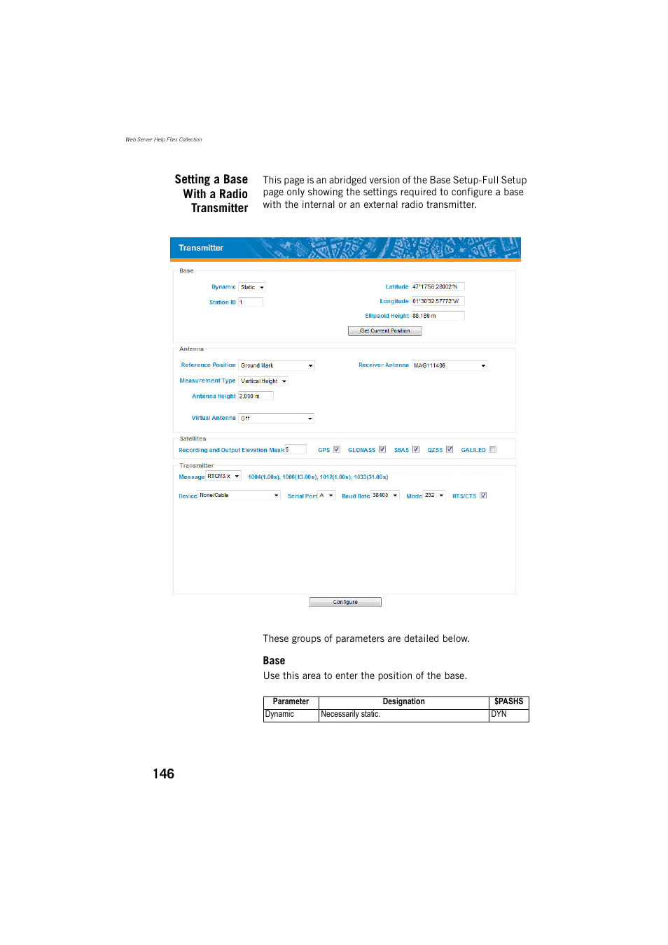 Setting a base with a radio transmitter | Spectra Precision ProFlex 800 Reference Manual User Manual | Page 160 / 748