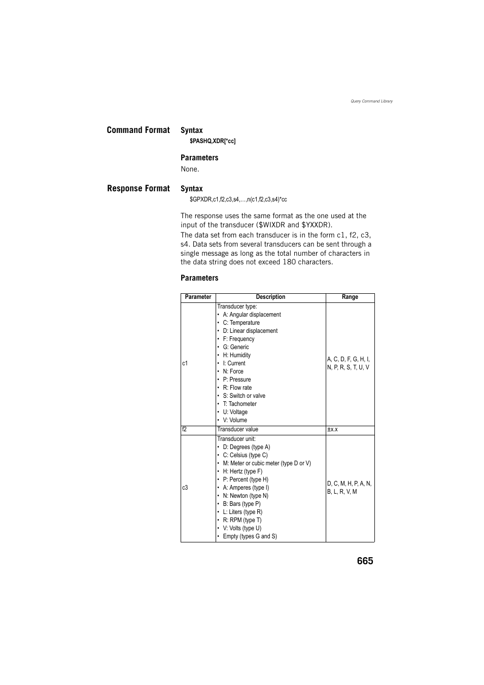 Command format, Response format | Spectra Precision ProFlex 800 Reference Manual User Manual | Page 679 / 748