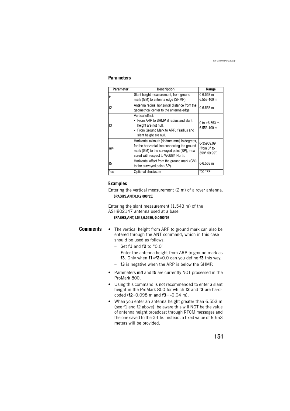 Comments | Spectra Precision ProMark 800 Reference Manual User Manual | Page 163 / 428