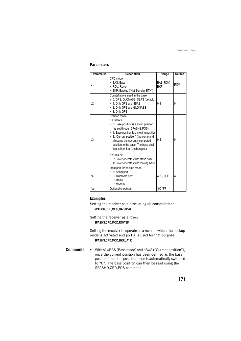 Comments | Spectra Precision ProMark 800 Reference Manual User Manual | Page 183 / 428