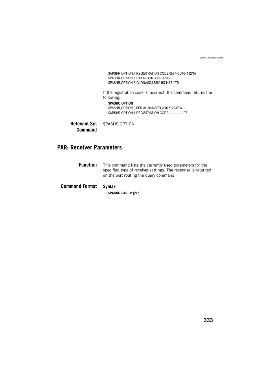 Par: receiver parameters | Spectra Precision ProMark 800 Reference Manual User Manual | Page 345 / 428