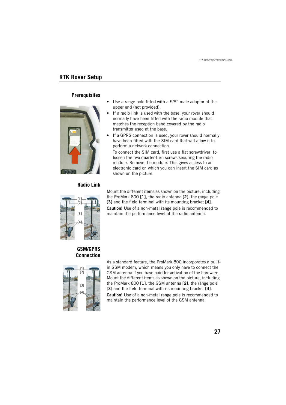 Rtk rover setup | Spectra Precision ProMark 800 Reference Manual User Manual | Page 39 / 428