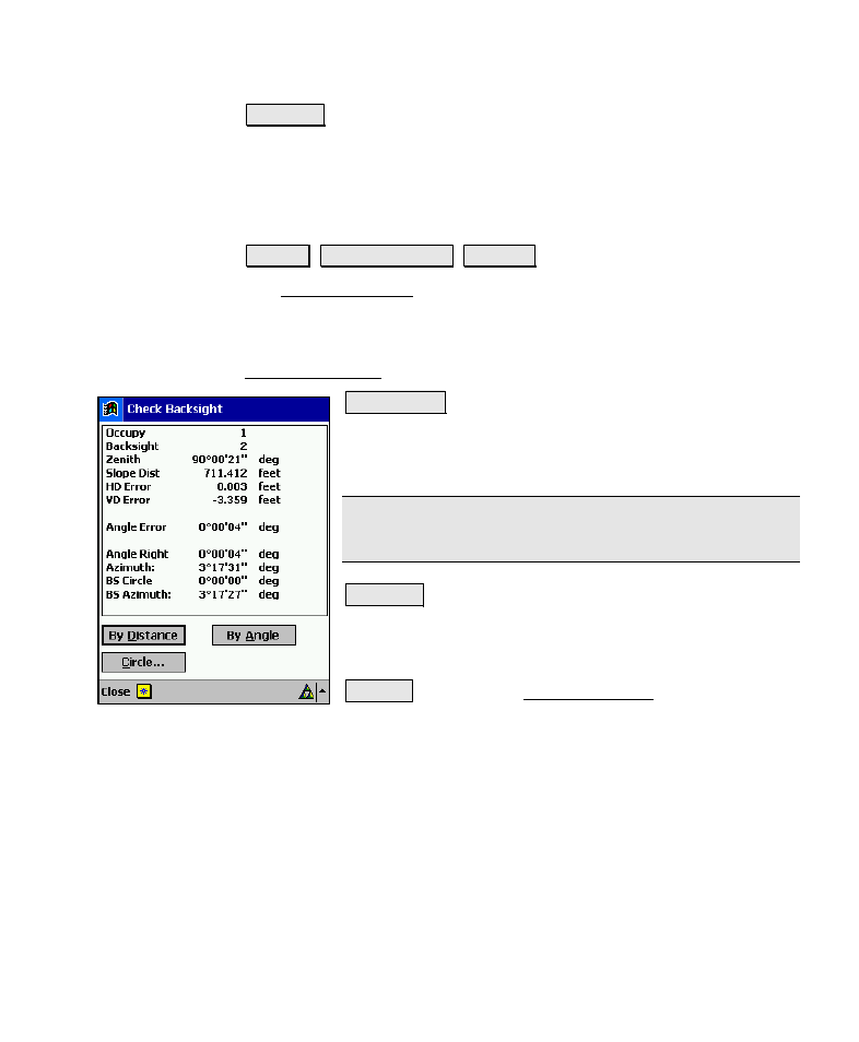 Check backsight | Spectra Precision Survey Pro v4.6 Recon-Nomad Reference Manual User Manual | Page 135 / 481