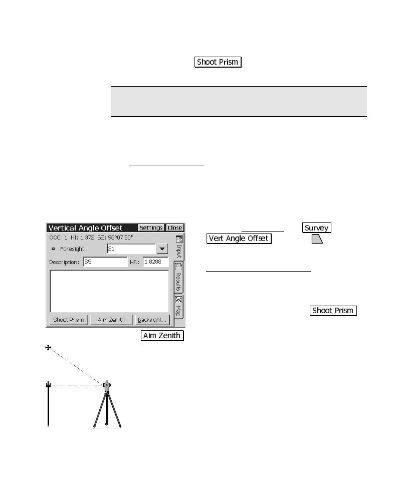 Vertical angle offset screen | Spectra Precision Survey Pro CE v3.6 User Manual User Manual | Page 113 / 407